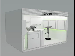 booth exhibition stand a405b 3D Model