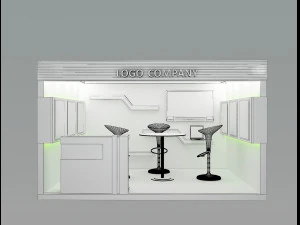 booth exhibition stand a405b 3D Model