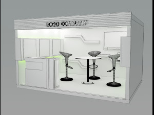 booth exhibition stand a405b 3D Model