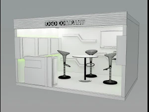 booth exhibition stand a405b 3D Model
