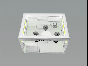 booth exhibition stand a405b 3D Model