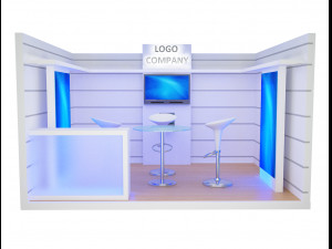 booth exhibition stand a405c Modello 3D