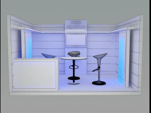 booth exhibition stand a405c 3D Model