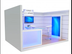 booth exhibition stand a405c 3D Model