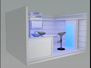 booth exhibition stand a405c 3D Model