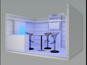 booth exhibition stand a405c 3Dモデル