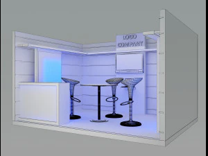 booth exhibition stand a405c 3D Model