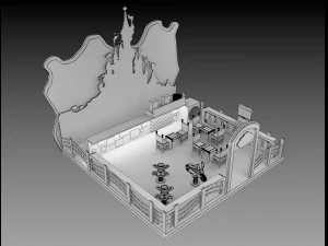 booth exhibition stand a210 3D Model