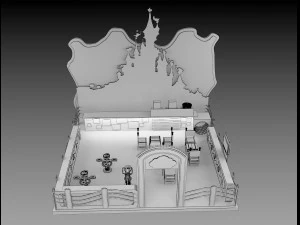 booth exhibition stand a210 3D Model