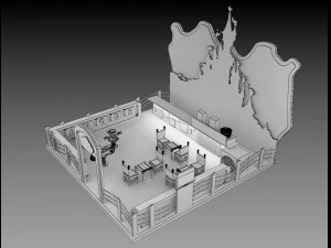 booth exhibition stand a210 3D Model