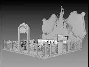 booth exhibition stand a210 3D Model