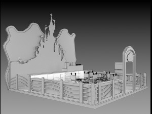 booth exhibition stand a210 3D 모델