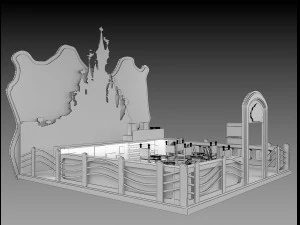 booth exhibition stand a210 3D Model