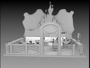 booth exhibition stand a210 3D Model