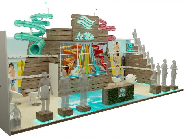 booth exhibition stand a221b 3D Модель .c4d .max .obj .3ds .fbx .stl .blend 