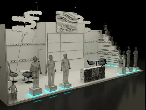 booth exhibition stand a221b 3D Model