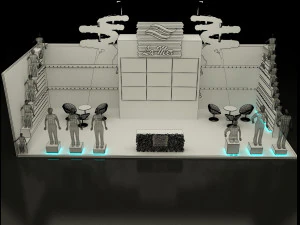 booth exhibition stand a221b 3D Model