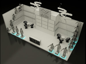 booth exhibition stand a221b 3D Модель