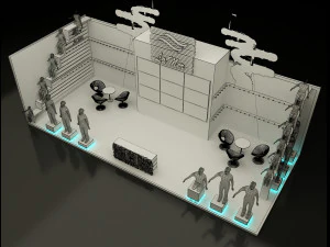 booth exhibition stand a221b 3D Model