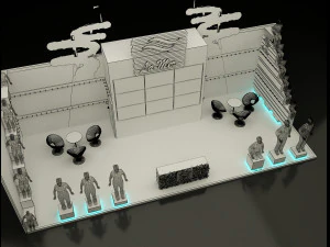 booth exhibition stand a221b 3D Model