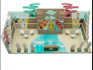 booth exhibition stand a221b 3D Модель