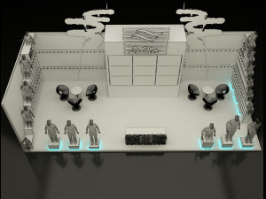 booth exhibition stand a221b 3D Модель
