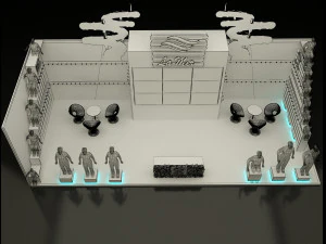 booth exhibition stand a221b 3D Model
