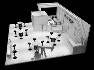 booth exhibition stand a226 3D Model