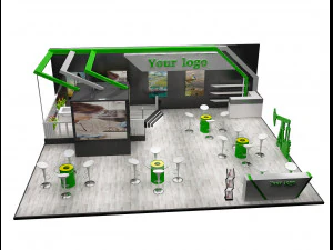 booth exhibition stand a226 3D Model