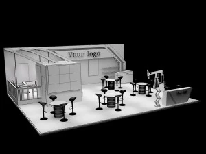 booth exhibition stand a226 3D Model