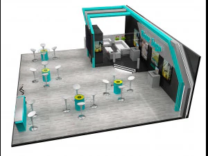 बूथ प्रदर्शनी स्टैंड a226a 3D मॉडल