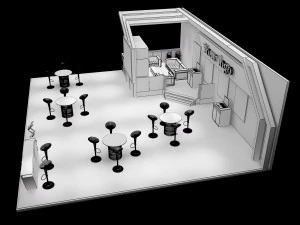 booth exhibition stand a226a 3D Model