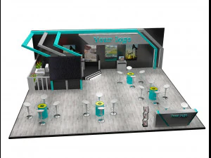booth exhibition stand a226a 3D Model