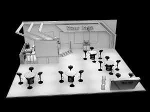 booth exhibition stand a226a 3D Model