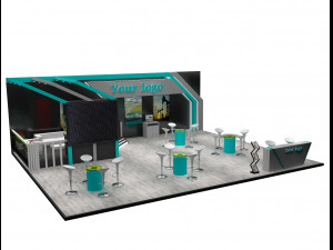 booth exhibition stand a226a Modello 3D