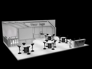 booth exhibition stand a226a 3D Model