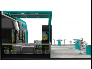 booth exhibition stand a226a 3D Model
