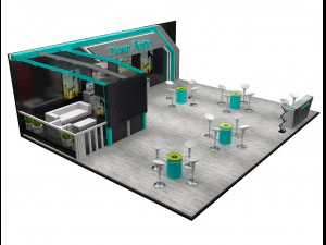 booth exhibition stand a226a 3D Model