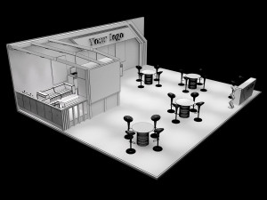 booth exhibition stand a226a Modello 3D