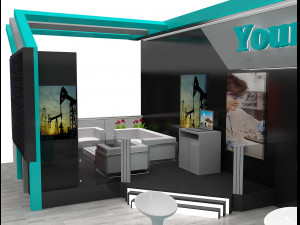 booth exhibition stand a226a Modello 3D