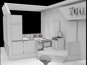 booth exhibition stand a226a Modello 3D
