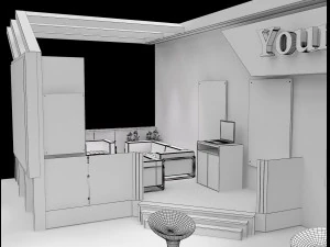 booth exhibition stand a226a 3D Model