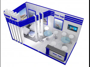 बूथ प्रदर्शनी स्टैंड a227 3D मॉडल