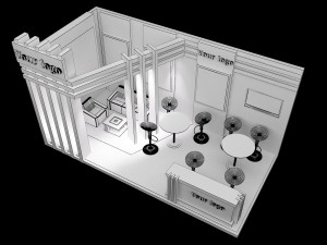 booth exhibition stand a227 3D Model