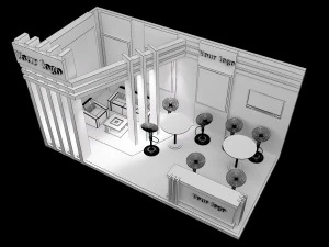 booth exhibition stand a227 3D Model