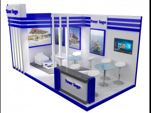 booth exhibition stand a227 3D Model