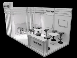 booth exhibition stand a227 3D Model