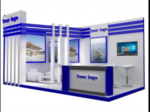 booth exhibition stand a227 3D Model