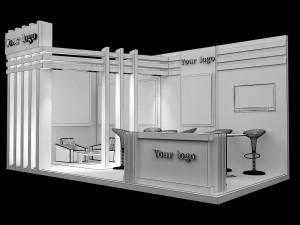 booth exhibition stand a227 3D Model