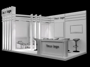 booth exhibition stand a227 3D Model